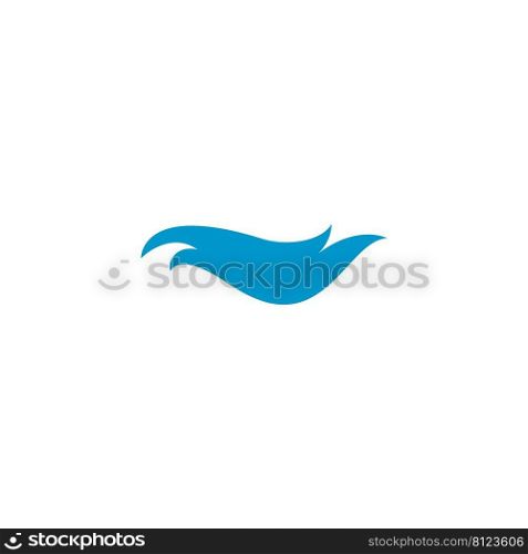 Water Wave with natural icon Logo. vector Icon illustration design