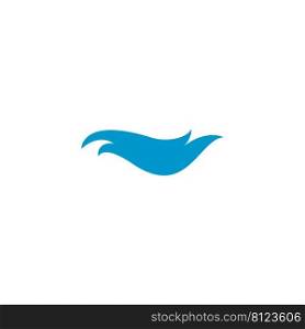 Water Wave with natural icon Logo. vector Icon illustration design