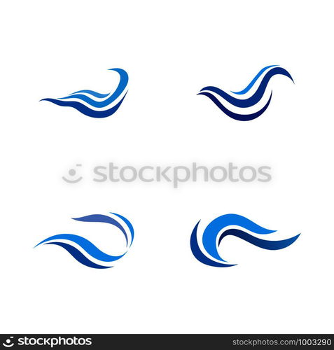 water Waves beach logo and symbols template icons app