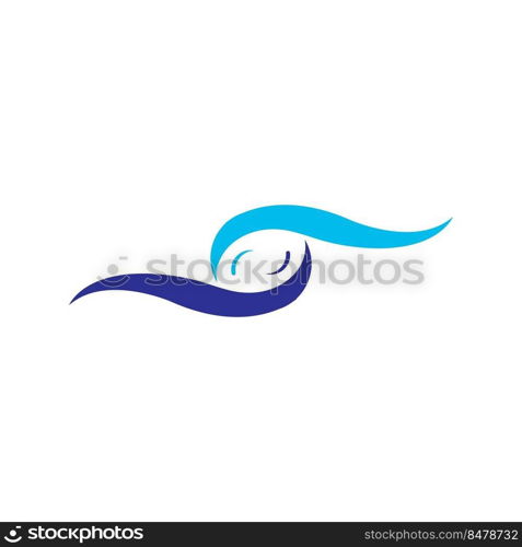 water waves logo illustration design