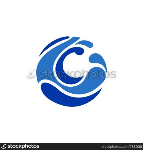 water with colorful logo template