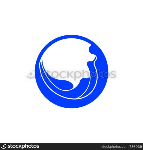 water with colorful logo template