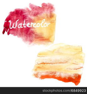 Watercolor art hand paint on white background. And also includes EPS 10 vector