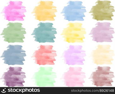 Watercolor background set vector image