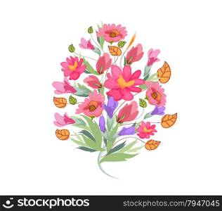 Watercolor Bouquet of Flowers