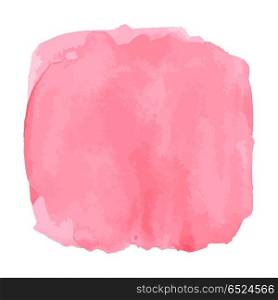 Watercolor brush square. Pink aquarelle abstract background. Watercolor brush square. Pink aquarelle abstract background.