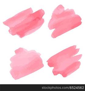 Watercolor brush strokes. Pink aquarelle abstract background. Watercolor brush strokes. Pink aquarelle abstract background.