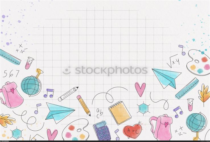 Watercolor education back to school background