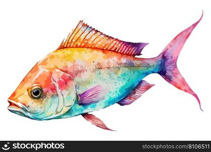 Watercolor fish Royalty Free Vector Image