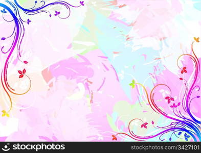 Watercolor floral background