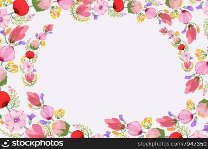 Watercolor Flower Blossoms background