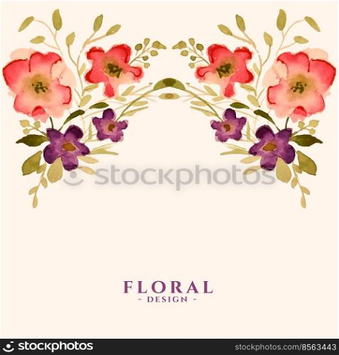 watercolor flower floral decoration template card design