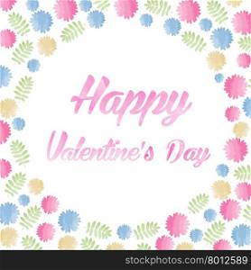 Watercolor Happy Valentines Day Lettering, vector format