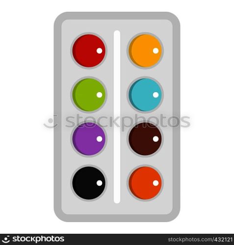 Watercolor icon flat isolated on white background vector illustration. Watercolor icon isolated