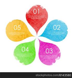 Watercolor Infographic Templates for Business Vector Illustration. EPS10. Watercolor Infographic Templates for Business Vector Illustratio