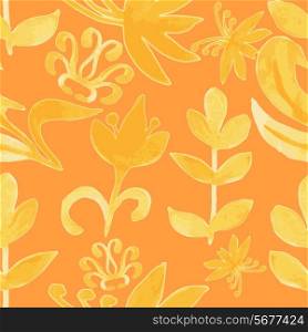 Watercolor pattern. Floral texture. Abstract floral background. Seamless texture. Flowers watercolors. National Ukrainian painting. Vector