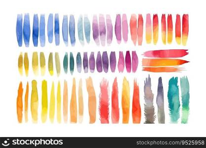 Watercolor rainbow on white background. Vector illustration design.