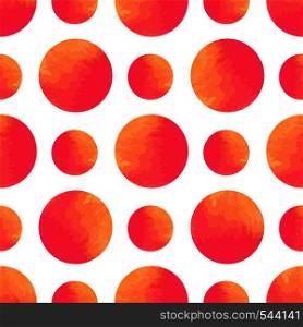 Watercolor seamless pattern with orange pink textured circles. Vector summer background for textile, pattern fills, wrapping and other . Watercolor seamless pattern with orange pink textured circles. Vector summer background for textile, pattern fills