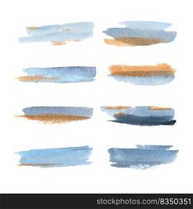 Watercolor splash design with mixed yellow and blue illustration for decorative use.