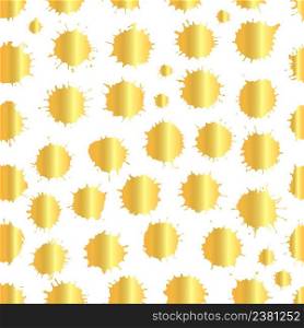 Watercolor splashes and stain texture. Vector gold illustration. Watercolor goldsplashes texture