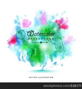 Watercolor stains. Vector illustration.