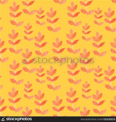 Watercolor tribal seamless pattern with trees.Seamless Floral Pattern. Watercolor graphic for backgrounds, wallpapers and fabrics. Vector illustration