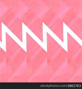 Watercolor zigzag vector illustration. Can be used for horizontal seamless background.