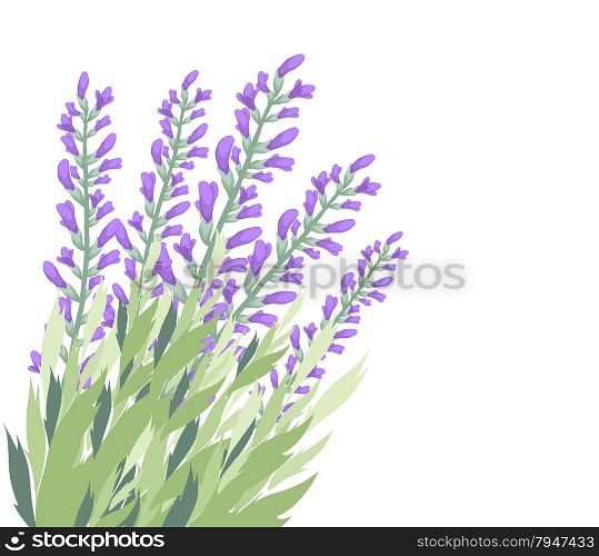 Watercolour lavender flower card
