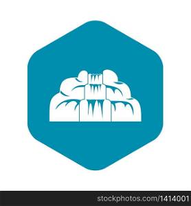Waterfall icon. Simple illustration of waterfall vector icon for web. Waterfall icon, simple style