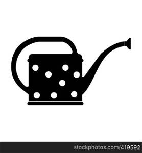 Watering can black simple icon on a white background. Watering can black simple icon