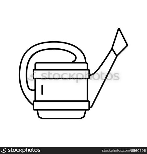 watering can farming water irrigation line icon vector. watering can farming water irrigation sign. isolated contour symbol black illustration. watering can farming water irrigation line icon vector illustration