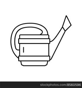 watering can farming water irrigation line icon vector. watering can farming water irrigation sign. isolated contour symbol black illustration. watering can farming water irrigation line icon vector illustration