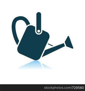 Watering Can Icon. Shadow Reflection Design. Vector Illustration.