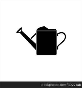 Watering Can Icon Vector Art Illustration. Watering Can Icon
