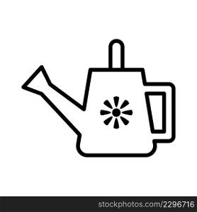 Watering can icon. Vector. Line style.