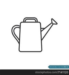 Watering Can Icon Vector Template Illustration Design