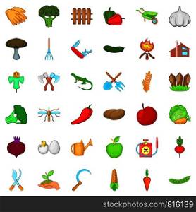 Watering can icons set. Cartoon style of 36 watering can vector icons for web isolated on white background. Watering can icons set, cartoon style