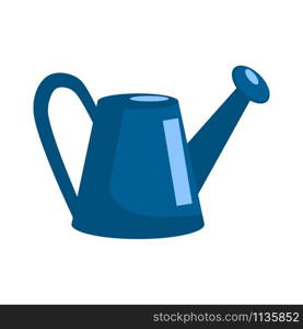 Watering can in flat style design. Isolated on white background. Vector illustration.. Watering can in flat style design. Isolated on white background.