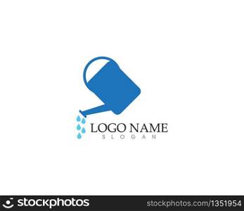 Watering drop icon logo vector