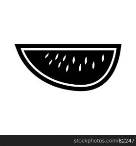 Watermelon black icon .