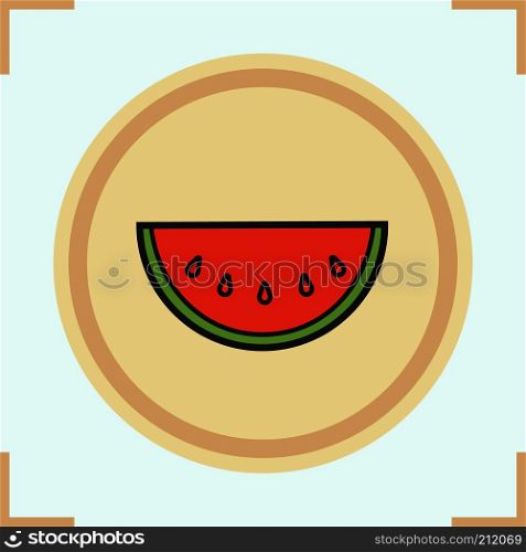 Watermelon color icon. Isolated vector illustration. Watermelon color icon