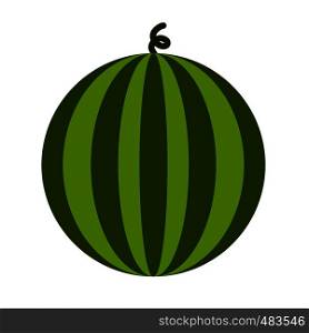 Watermelon flat icon isolated on white background. Watermelon flat icon