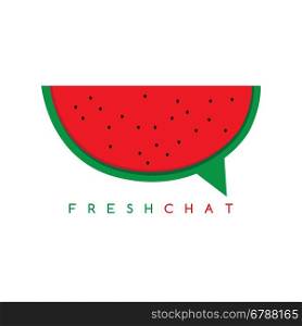 watermelon fruit fresh chat talk. watermelon fruit fresh chat talk theme vector art illustration