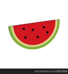 watermelon fruit icon vector illustration logo design