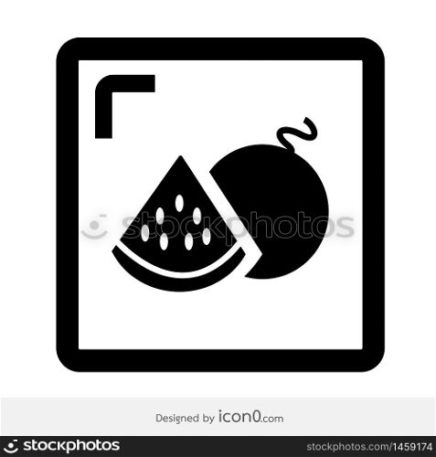 Watermelon icon , melon symbol sign