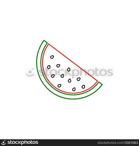 Watermelon icon sign isolated on white background