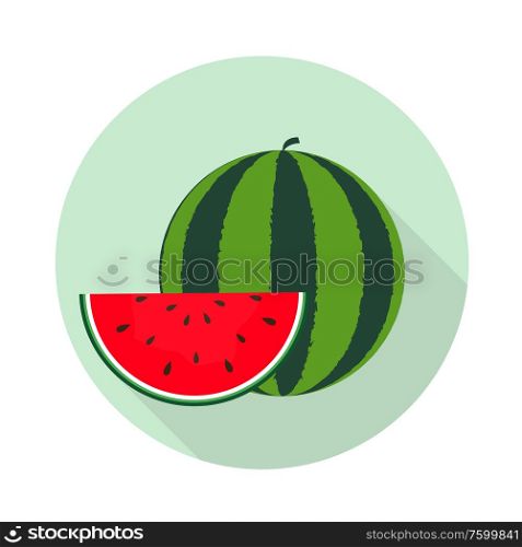 Watermelon Icon. Vector Illustration. EPS10. Watermelon Icon. Vector Illustration