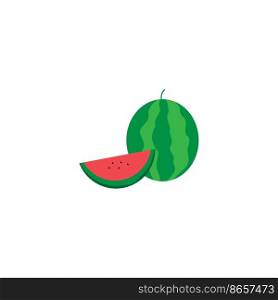 watermelon icon vector logo illustration design