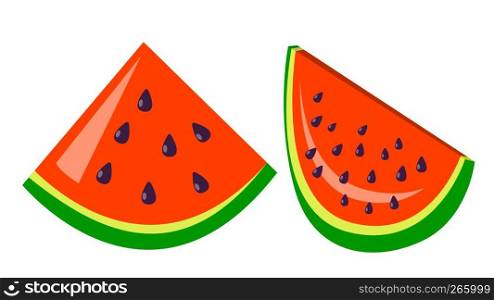 Watermelon Icon Vector. Tasty Fruit. Fresh Healthy Food. Natural Organic. Isolated Flat Cartoon Illustration. Watermelon Icon Vector. Tasty Fruit. Fresh Healthy Food. Natural Organic. Isolated Cartoon Illustration