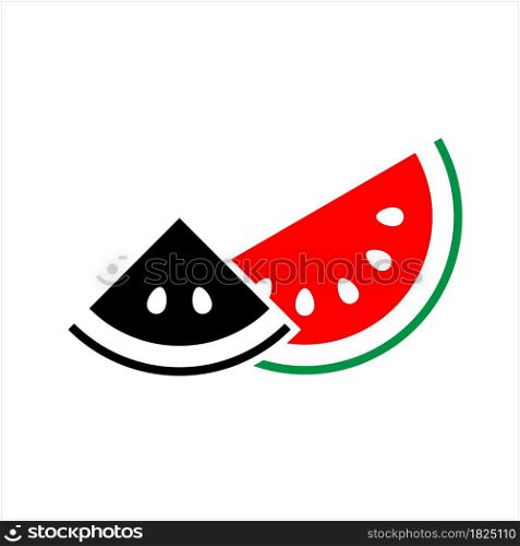 Watermelon Icon, Watermelon Vector Art Illustration
